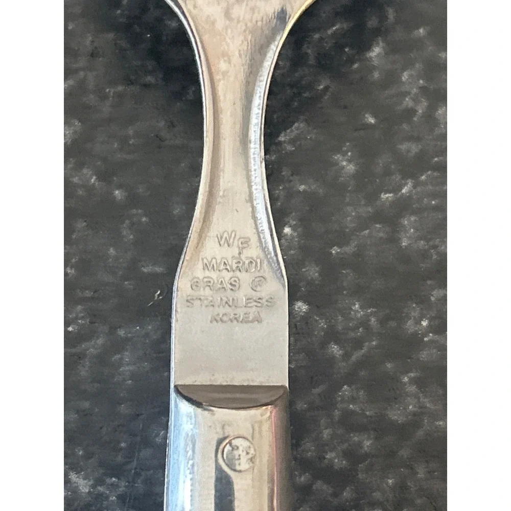 Washington Forge Mardi Gras Cold Meat Fork Stainless Steel Cream Riveted Handle